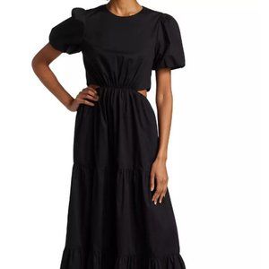 WAYF Plaza Cut-out Tiered Maxi Dress